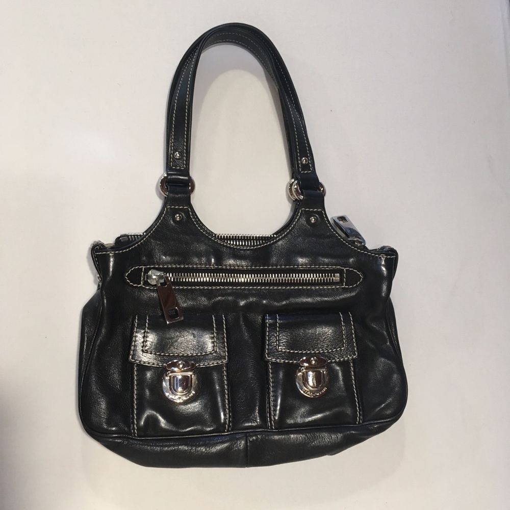 Marc Jacobs petite black leather shoulder bag